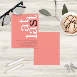 バジェットコーラルバラアットラスト婚約パーティ招待状