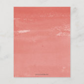 バジェットコーラルビーチベビーシャワー招待状 (裏面)