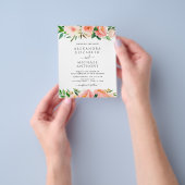 バジェットコーラルピーチフォト結婚フローラ チラシ (手)