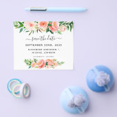 バジェットコーラルピーチフローラザデイト招待状 チラシ (シングル)