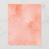 バジェットコーラルピーチフローラ結婚式招待状 チラシ (裏面)