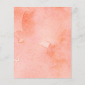 バジェットコーラルピーチフローラ誕生日招待状 (裏面)