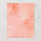 バジェットコーラルピーチフローラ誕生日招待状 チラシ (裏面)