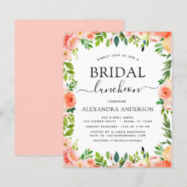 バジェットコーラルピーチブライダルシャワールンチョン