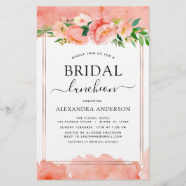 バジェットコーラルピーチブライダルシャワールンチョン