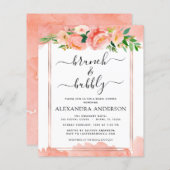 バジェットコーラルピーチブランチ&バブリーブライダルシャワー (正面/裏面)