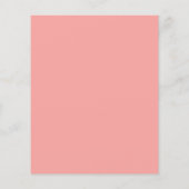 バジェットコーラルボタニカルブライダルシャワー招待 (裏面)