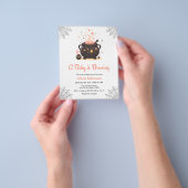 バジェットコールドロンハロウィーンベビーシャワー招待状 チラシ (手)