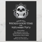 バジェットゴシックスカルハロウィーン招待状 (正面)