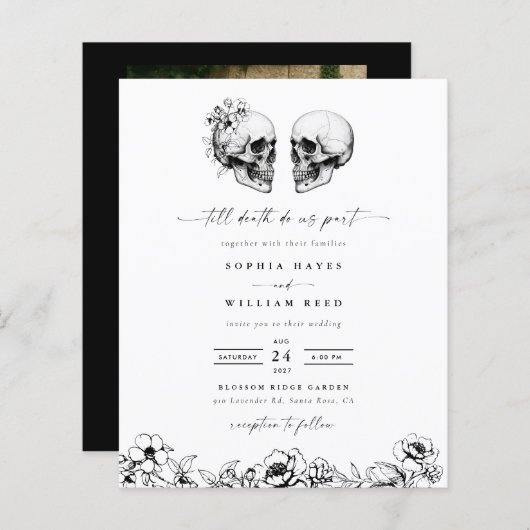 バジェットゴシックスカルハロウェディングレトロ結婚ズ (正面/裏面)