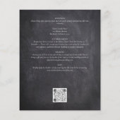 バジェットゴシックスカルフローラ結婚式招待状 (裏面)