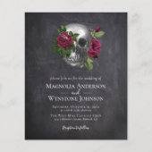 バジェットゴシックスカルフローラ結婚式招待状 (正面)