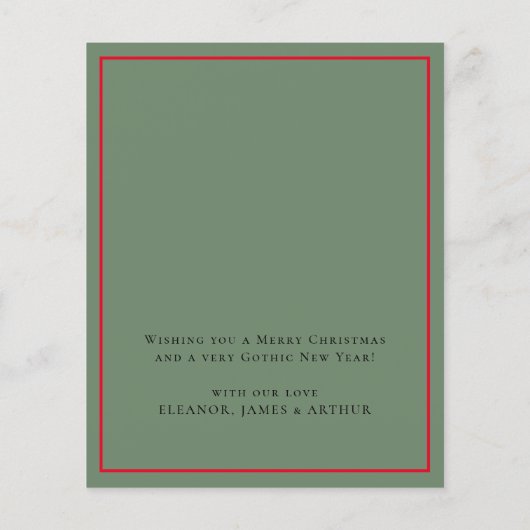 バジェットゴシックスカルライツメリークリスマスカード (裏面)