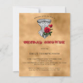 バジェットゴシックスチームパンクコルセットブライダルシャワー招待状 (正面)