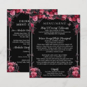 バジェットゴシックフローラバイリンガルQuinceaneraメニュー (正面/裏面)