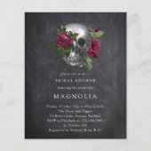 バジェットゴシックフローラブライダルシャワー招待 (正面)