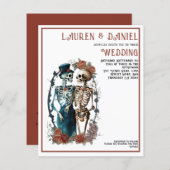 バジェットゴシック美しいスケルトンQRコード結婚ズ (正面/裏面)