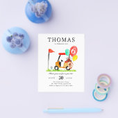 バジェットゴルフカートバッグバルーンキッズパーティー誕生日 チラシ (シングル)