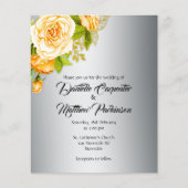 バジェットゴールデンバラオンシルバー結婚式招待状 チラシ (正面)