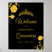 バジェットゴールデンフローラクインセアニラウェルカムサイン ポスター (正面)