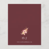 バジェットゴールデンブルゴーニュ赤面ピンク結婚フローラズB (裏面)