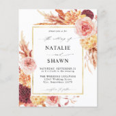 バジェットゴールデンブルゴーニュ赤面ピンク結婚フローラズB (正面)