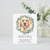 バジェットゴールデンレトリエバードッグクリスマス招待状 (スタンド正面)
