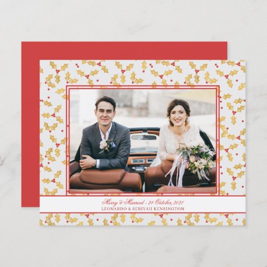 バジェットゴールドフォイルホリークリスマスメリー結婚したホテル (正面/裏面)