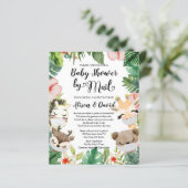 バジェットサファリアニマベビーシャワーバイメール招待状 (スタンド正面)