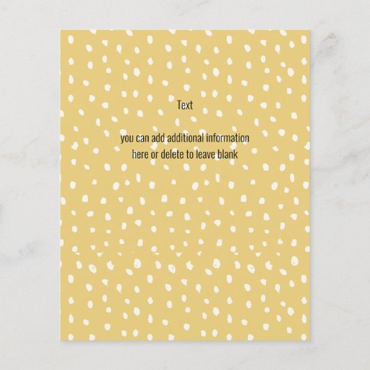 バジェットサファリアニマベビーシャワーバイメール招待状 (裏面)