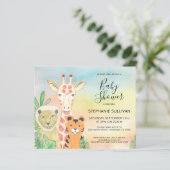 バジェットサファリアニマルズベビーシャワー招待状 (スタンド正面)