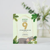 バジェットサファリアニマルゾウ誕生日招待状 (スタンド正面)