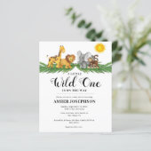 バジェットサファリアニマルワイルドワンベビーシャワー招待状 (スタンド正面)