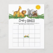 バジェットサファリ動物ベビービンゴベビーシャワーゲーム (正面)