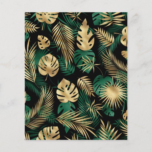 バジェットサファリ3rdバースデーグリーン金ゴールドブラック招待状 (裏面)