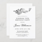 バジェットサプライズゴルフ70th誕生日招待状 (正面/裏面)