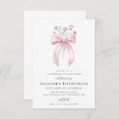 バジェットサプライズパーティー21stバースデーボウ招待状 招待状 (正面/裏面)