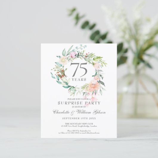 バジェットサプライズパーティー75thアニバーサリー招待状 (スタンド正面)