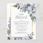 バジェットサプライズブルーホワイトリタイアメント招待状 (正面)