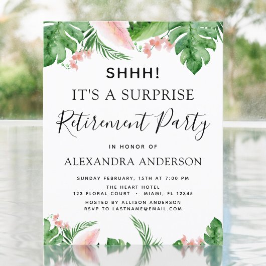 バジェットサプライズリタイアメントパーティートロピカル