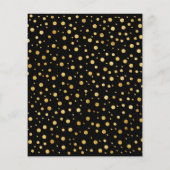 バジェットサプライズ70th誕生日ブラック&金ゴールド招待状 チラシ (裏面)