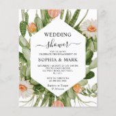 バジェットサボスフラワーズウェディングシャワー招待状 (正面)