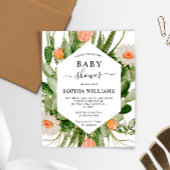 バジェットサボスフラワーズベビーシャワー招待状