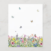 バジェットサマーウォーターカラーブライダルブランチ招待状 (裏面)