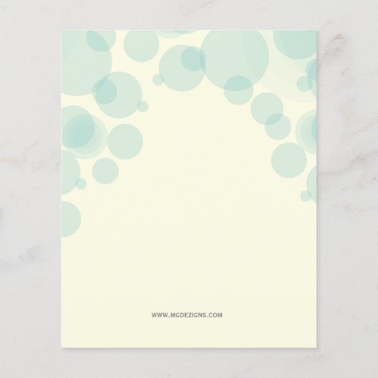 バジェットサマーカクテルパーティの招待状 (裏面)