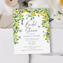 バジェットサマーシトラスレモンブライダルシャワー