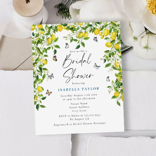 バジェットサマーシトラスレモンブライダルシャワー