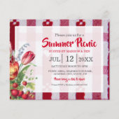 バジェットサマーピクニックパーティの招待状 (正面)