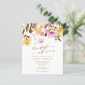 バジェットサマーピンクフローラ水彩ブライダルシャワー (スタンド正面)