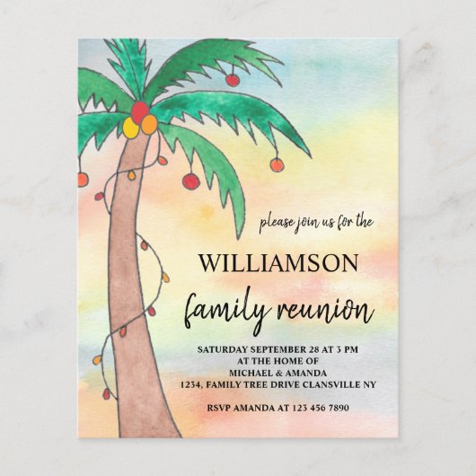 バジェットサマーファミリー懇親会招待状 (正面)